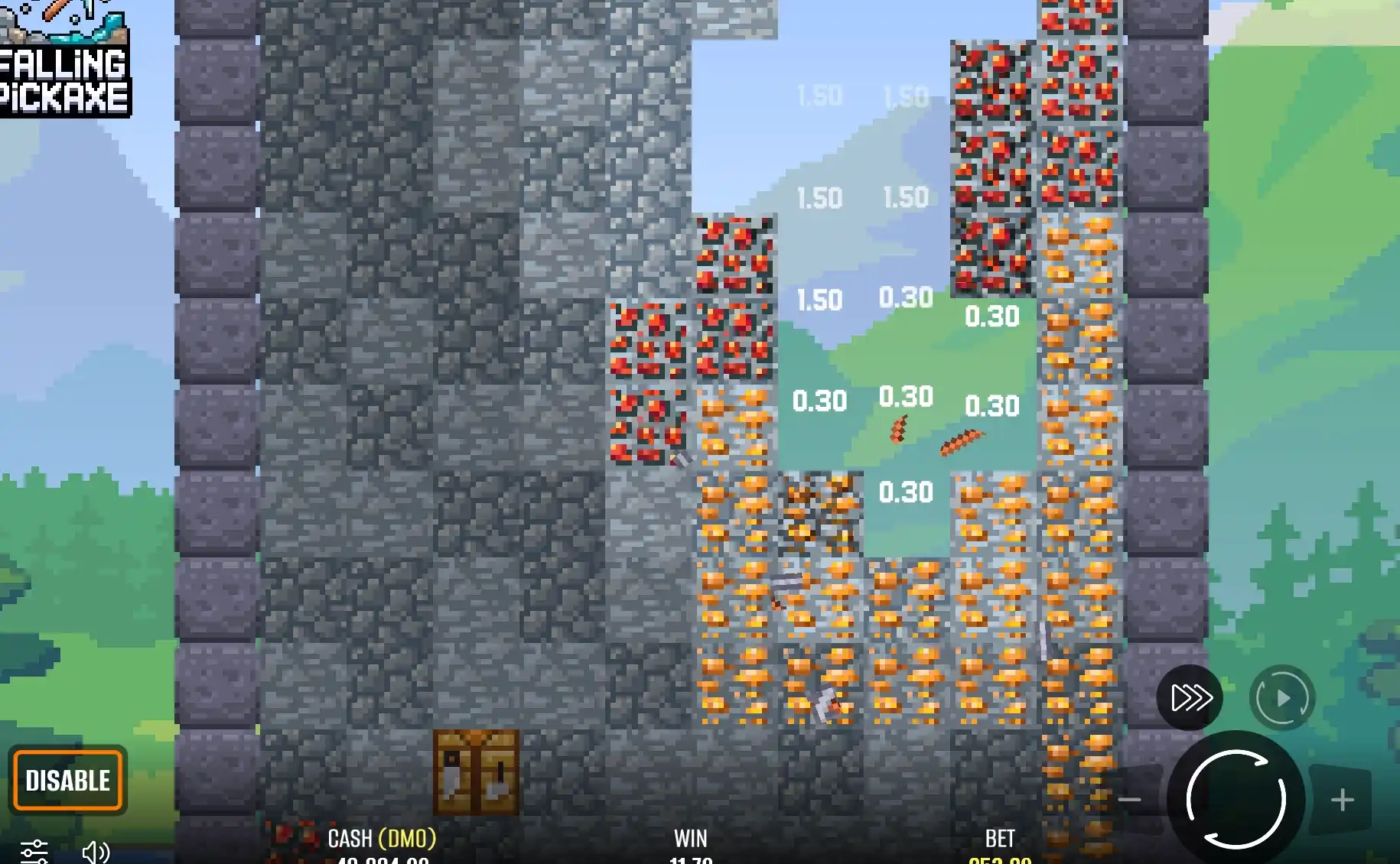 Falling Pickaxe trong danh mục Evoplay